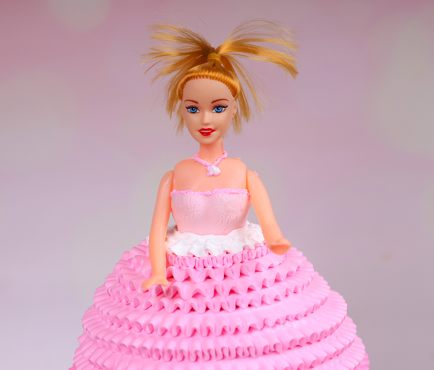 Barbie doll cake chocolate flever 1kg Rs1200/2kg 2400