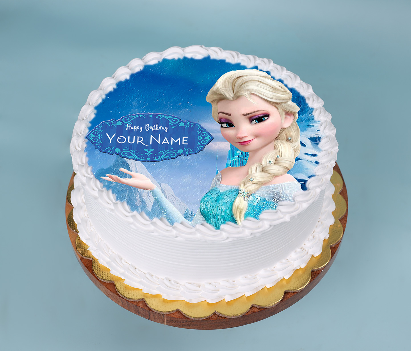 Eggless Frozen Square Personalised Birthday Cakes for Girls by CakeZone |  Gift frozen-cakes Online | Buy Now