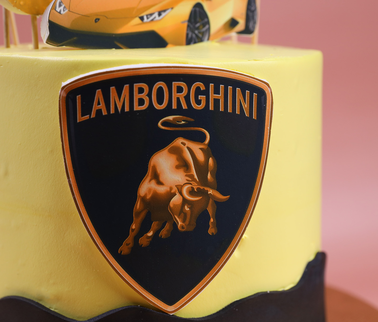 Carved car cake Lamborghini - Decorated Cake by Mother - CakesDecor